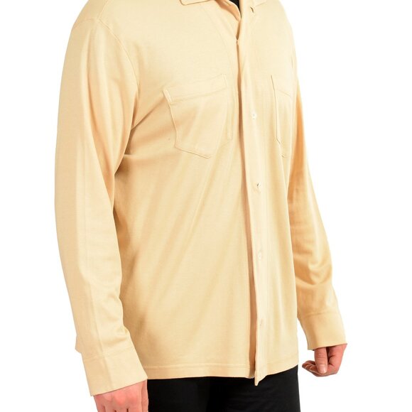 Gentry Portofino Men's Beige Button Down Casual Shirt US XL IT 54 - Picture 2 of 6
